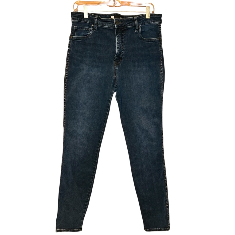 Kut From The Kloth Womens Size 12 Dark Wash High Rise Skinny Jeans Stretch Denim